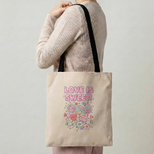 Sac fourre-tout "L'amour est doux" Cadeau romantiq