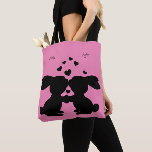 Sac fourre-tout lapin rose