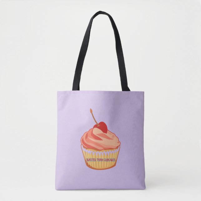 Sac fourre-tout Lavande plus doux que Cupcakes (Devant)