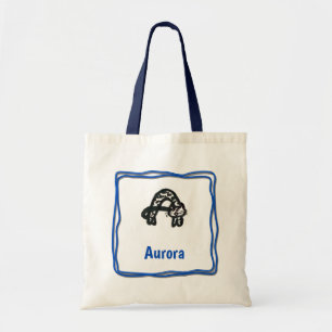 Sac fourre-tout - Lettre de chat A avec nom dans l