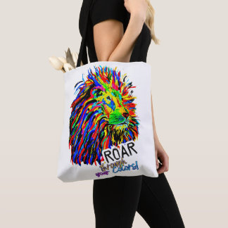 Sac fourre-tout Lion coloré