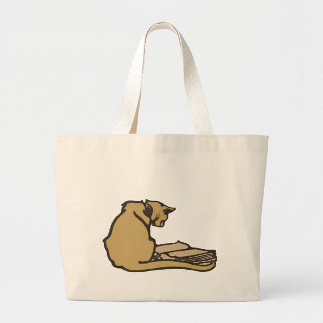 Sac fourre-tout littéraire à éléphant de chat (Devant)