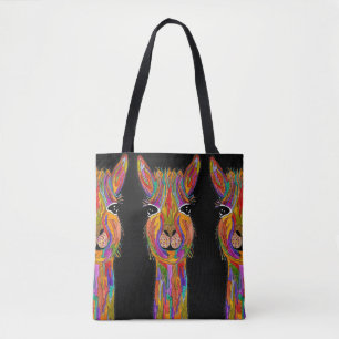 Sac fourre-tout Llama mignon et coloré