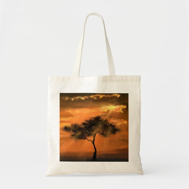 Sac fourre-tout Lonely Tree Sunbeams - Lever du so (Devant)