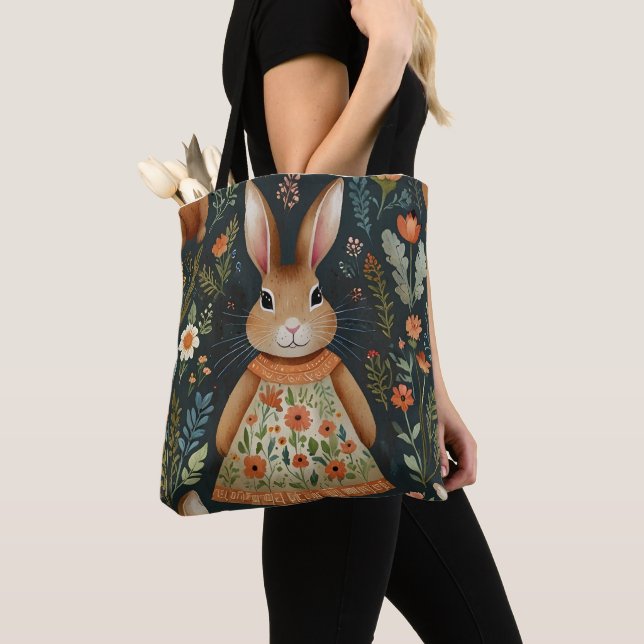 Sac fourre-tout magique Bunny Springtime (De près)
