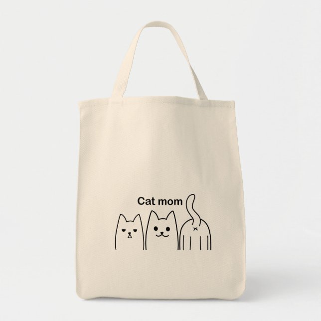 Sac fourre-tout maman chat (Devant)
