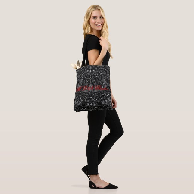 Sac fourre-tout Mandala au charbon (Sur le modèle)