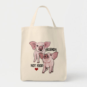 Sac fourre-tout mignon à épicerie de porcs de