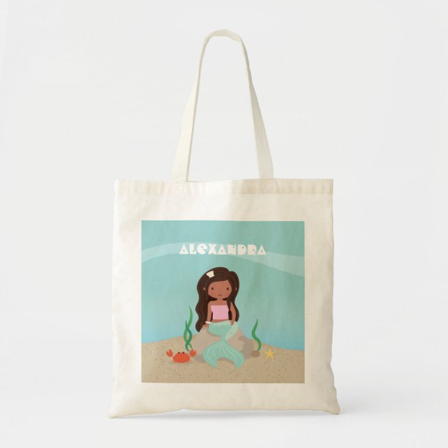 Sac fourre-tout mignon à fille de sirène (Devant)