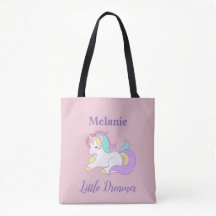Sac fourre-tout mignon à licorne de petit rêveur