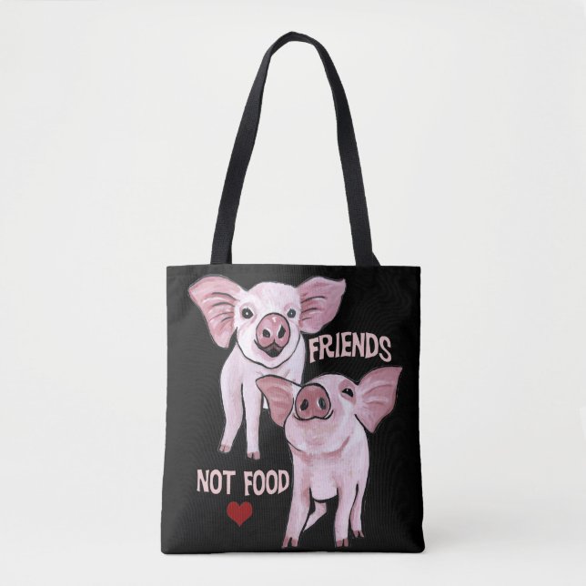 Sac fourre-tout mignon à porcs de nourriture (Devant)