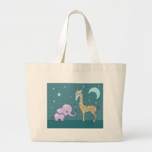 Sac fourre-tout mignon avec éléphant et girafe