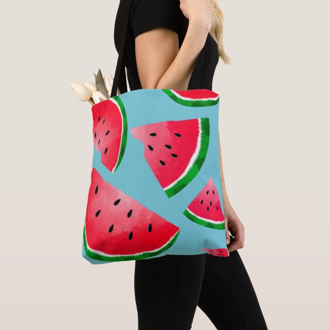 Sac fourre-tout mignon avec la pastèque (De près)