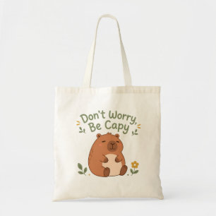 Sac fourre-tout mignon capybara 'Ne vous inquiétez