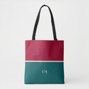 Sac fourre-tout Monogramme Chic Moderne Vin Rouge 