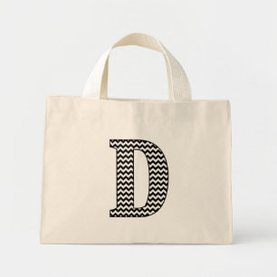 Sac fourre-tout Monogramme "D" de Chevron noir et 