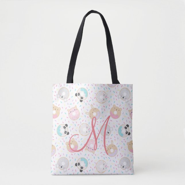 sac fourre-tout monogramme de beignes animaux mign (Devant)