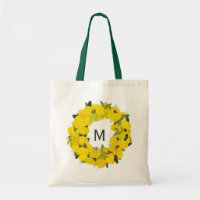 Sac fourre-tout Monogramme de couronne de citron p