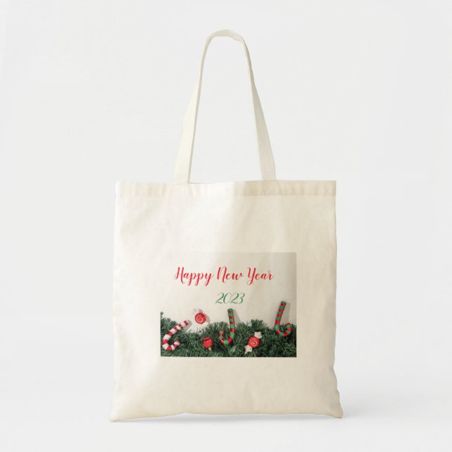Sac fourre-tout monogramme de décoration de Noël (Devant)