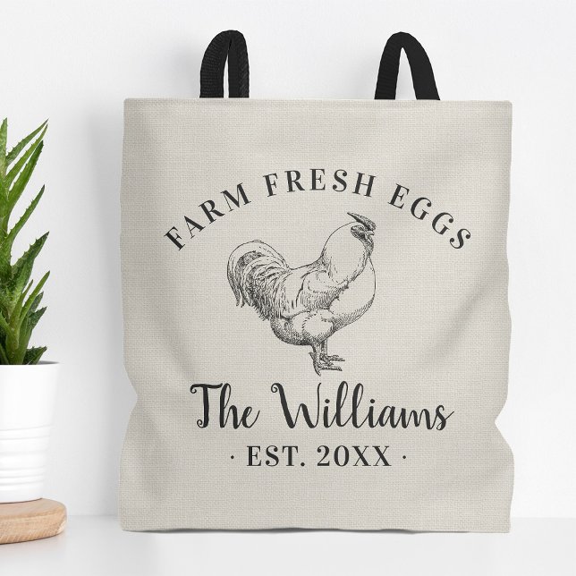 Sac fourre-tout Monogramme de famille des oeufs fr (Créateur téléchargé)