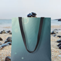 Sac fourre-tout monogramme de sirène verte de mer 