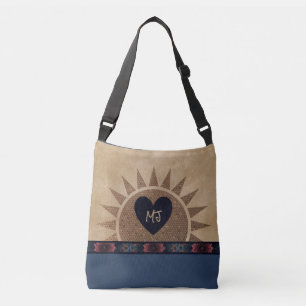 Sac fourre-tout monogramme de style sud-ouest avec