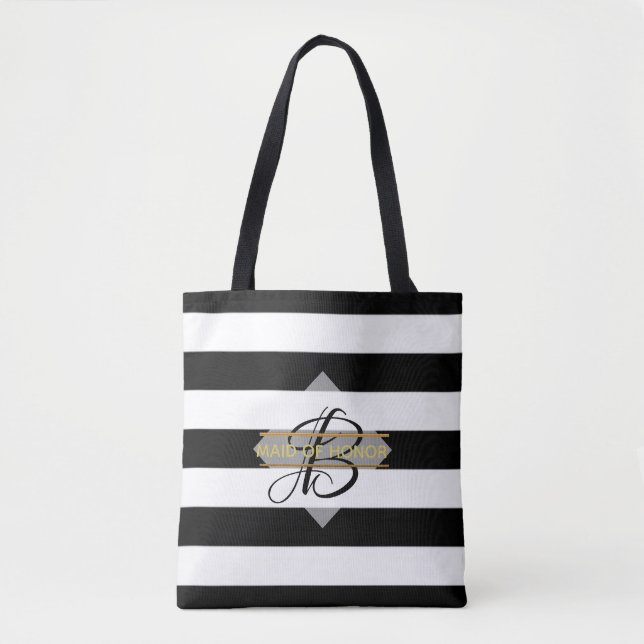 Sac fourre-tout MONOGRAMME Glamour noir blanc (Devant)