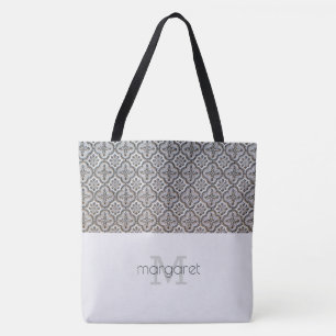Sac fourre-tout monographique texturé classique