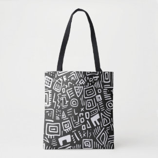 Sac fourre-tout Motif Abstrait Black & White tenda