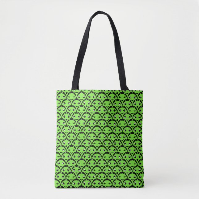 Sac fourre-tout Motif Alien vert mignon (Devant)