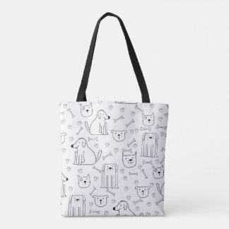 Sac fourre-tout Motif de chien et de chat à main m