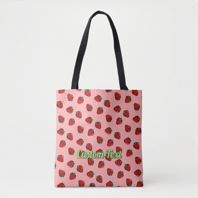 Sac fourre-tout Motif de l'icône fraise (Devant)