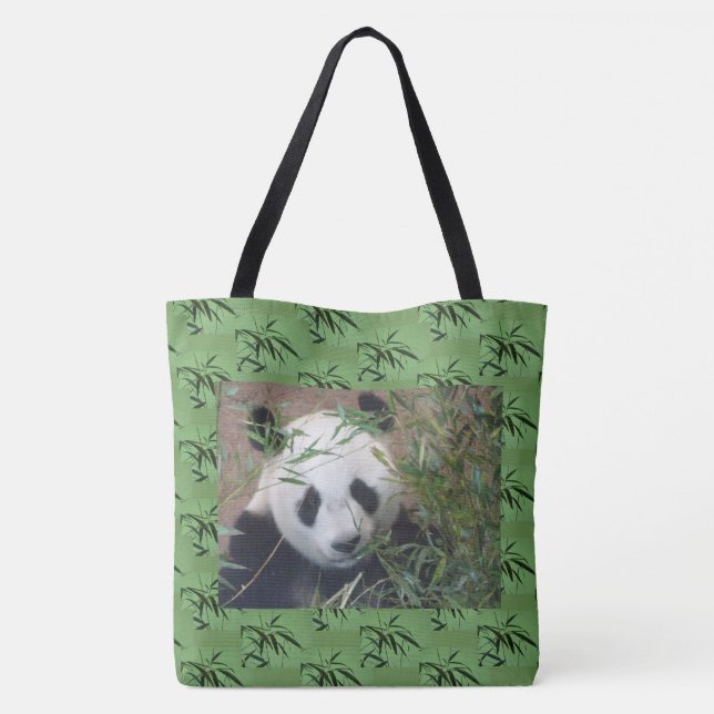Sac fourre-tout  Motif en bambou vert (Dos)
