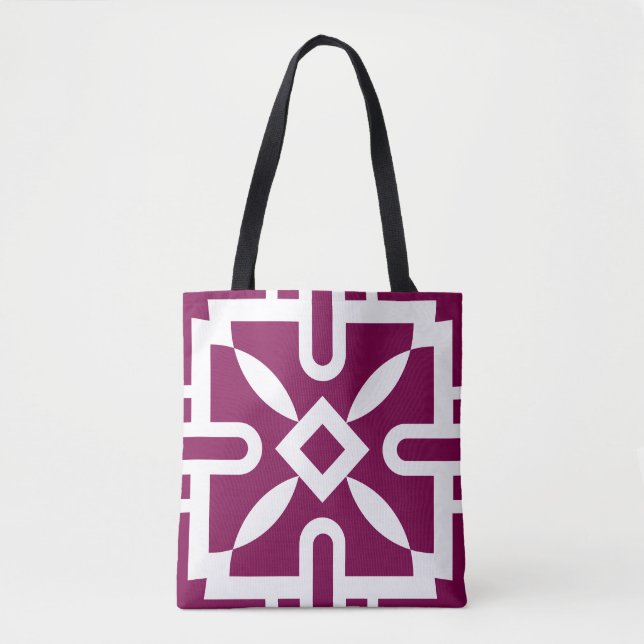 Sac fourre-tout Motif géométrique moderne - Plum & (Devant)