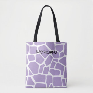 Sac fourre-tout Motif Giraffe - Design violet et b