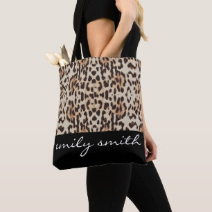 Sac fourre-tout Motif Leopard personnalisé