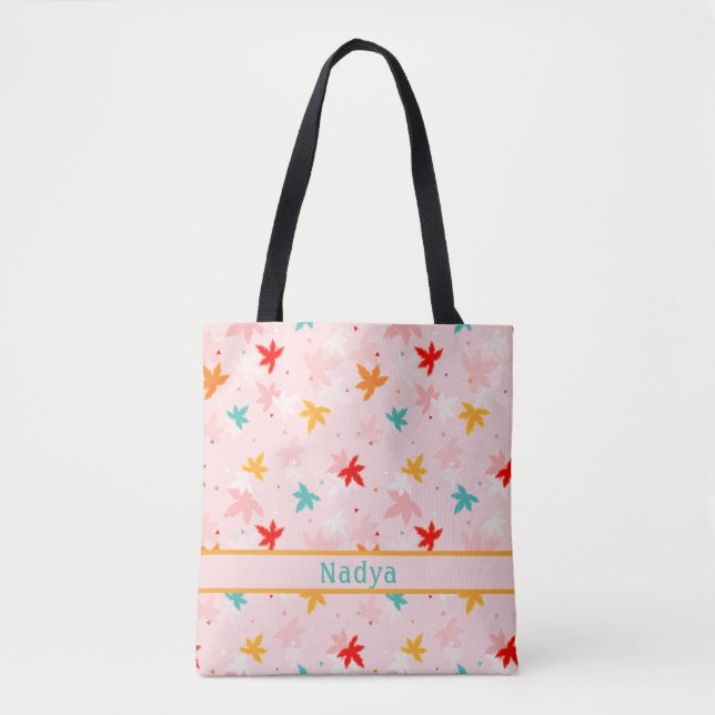 Sac fourre-tout Motif rose de automne (Devant)