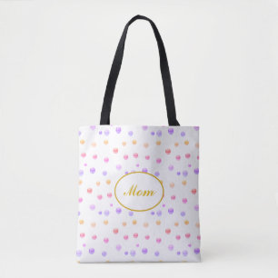 Sac fourre-tout multicolore à pois pour maman