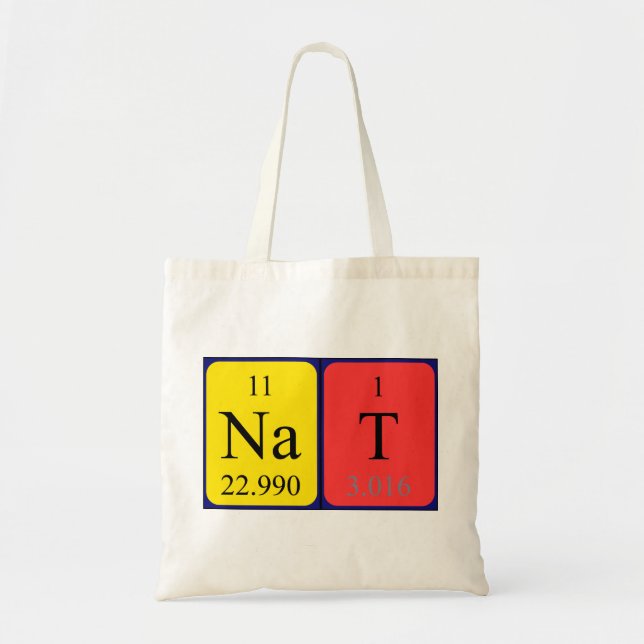 Sac fourre-tout national à nom de table périodique (Devant)
