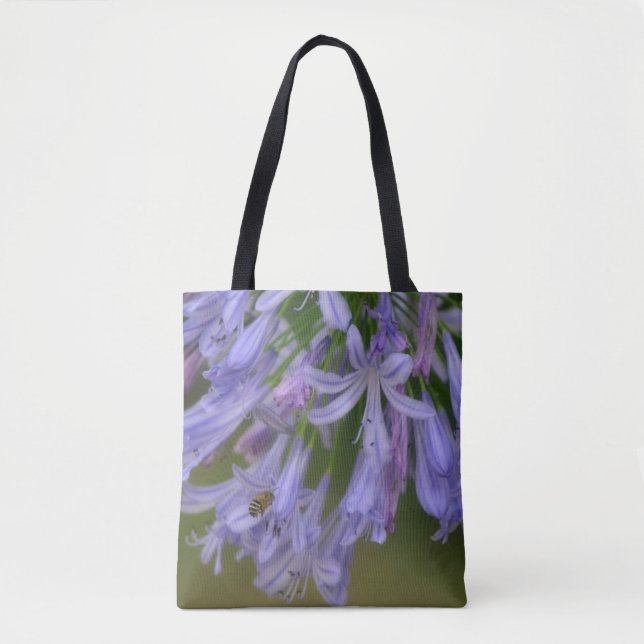 Sac fourre-tout naturel des fleurs d'abeille et de (Devant)