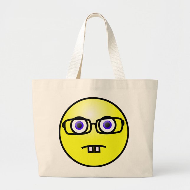 Sac fourre-tout nerd à visage jaune (Devant)