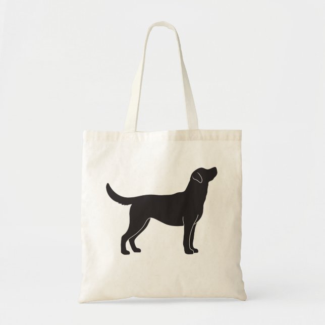 Sac fourre-tout noir à silhouette de chien de (Devant)