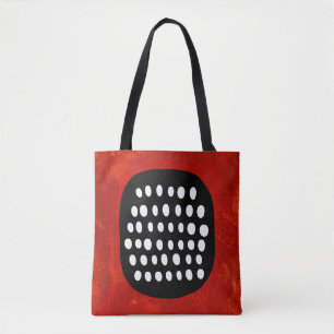 Sac fourre-tout noir blanc et rouge simple