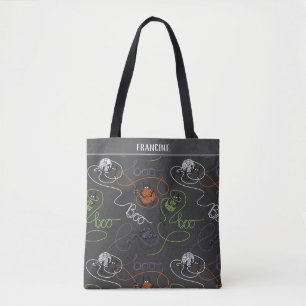 Sac fourre-tout noir de Halloween magnifiquement e