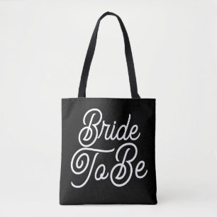 Sac fourre-tout noir et blanc 'Future mariée'