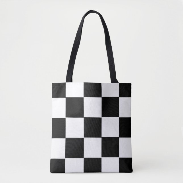 Sac fourre-tout noir et blanc grand tableau (Devant)