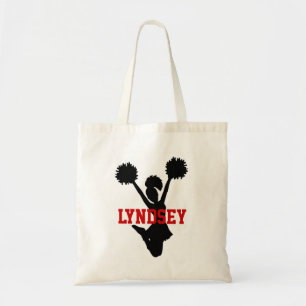 Sac fourre-tout noir et rouge personnalisé
