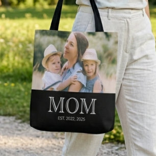Sac fourre-tout noir photo Maman établie