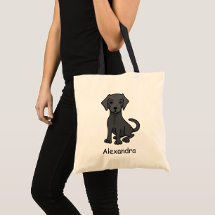 Sac fourre-tout nommé fait sur commande à chien