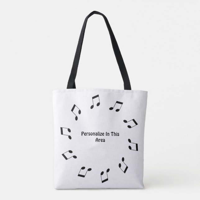 Sac fourre-tout Notes musicales (Dos)
